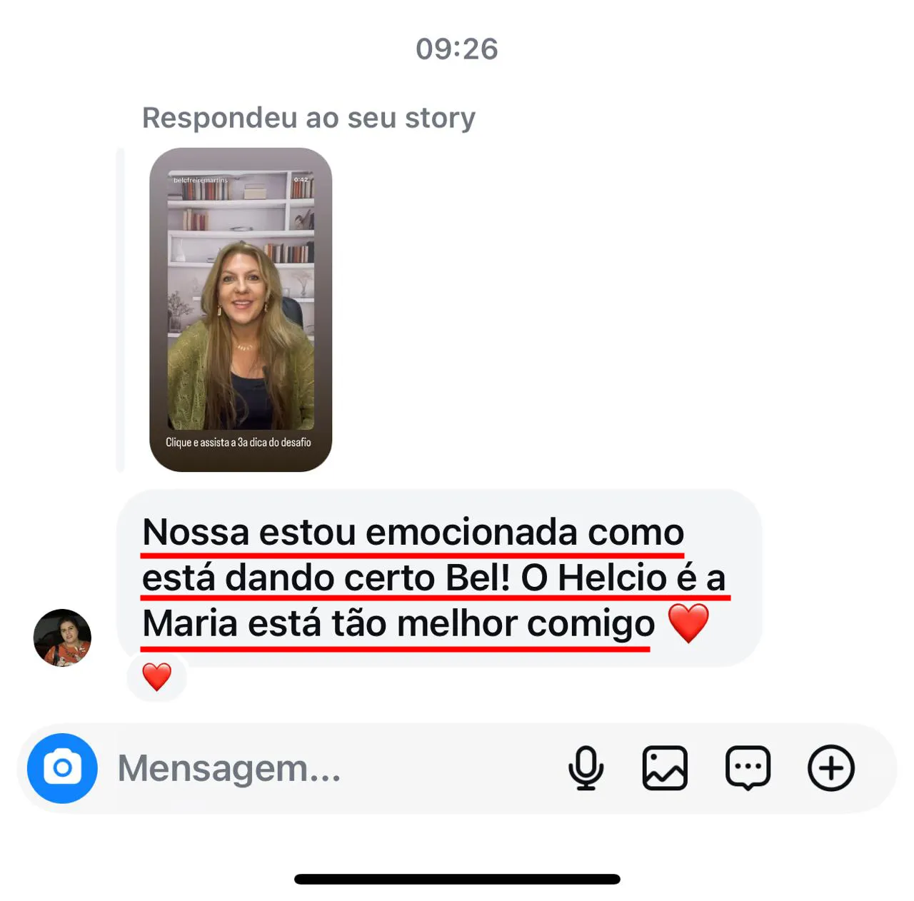 Depoimento de uma mãe via WhatsApp